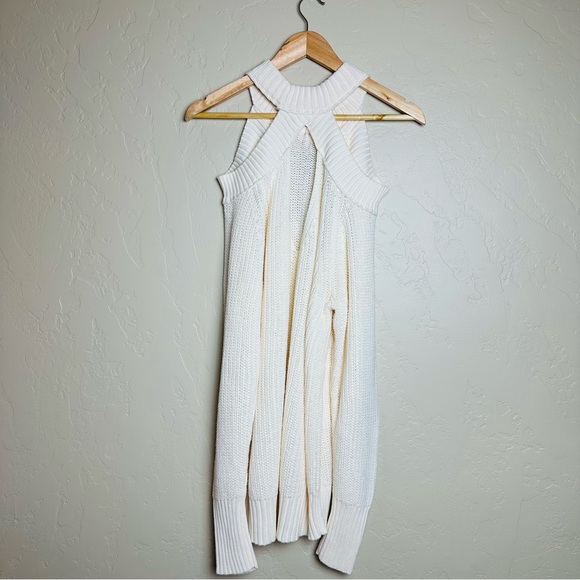 Free People Women’s Half Moon Bay Pullover Sweater in Cream Size Medium - Picture 7 of 10